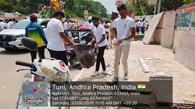NSS VOLUNTEERS SERVE WITH DEDICATION AT THE INAUGURATION OF SRI RAJA BULLIBABU GARI STATUE 2026